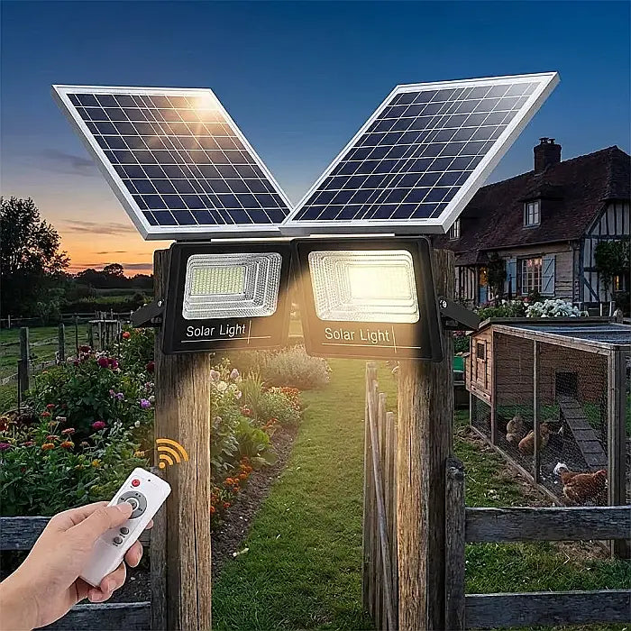 Proiector Solar cu Telecomandă - LED Puternic, Autonomie Mare, 50W