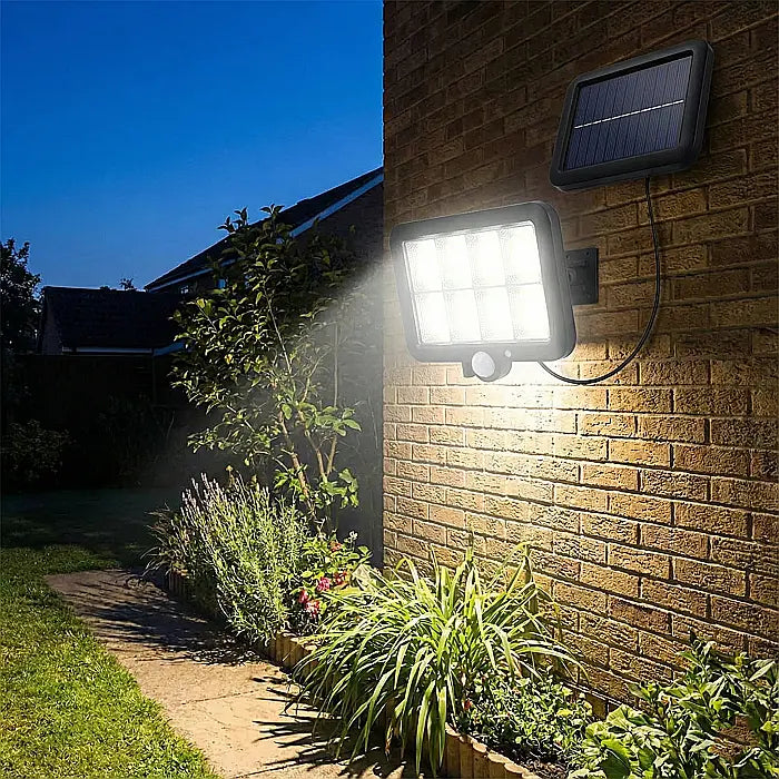 Lampă LED Solară de Exterior GL-8 COB, 260 LM, Senzor de Mișcare, Telecomandă și Panou Solar